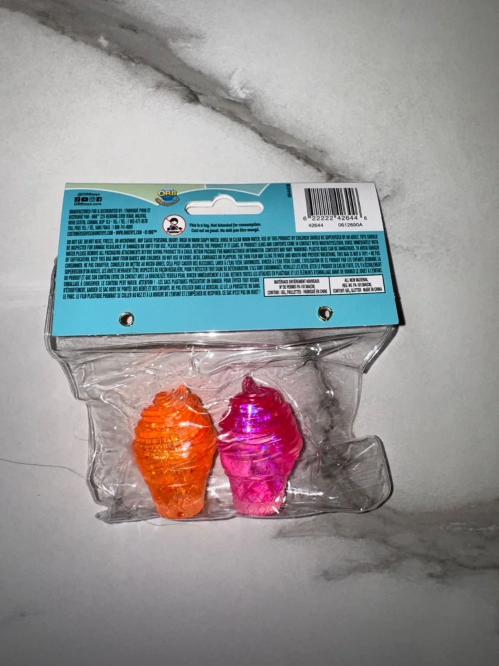 Sugar Swaps Twinsses Squeezable ice creams Toys - Orange & Hot Pink